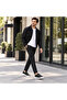 Kb-007 Black and White Men's Shoes - Single-Strap Velcro Laceless Height-Increasing High-Sole Comfortable Casual Sneaker - 7