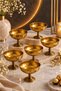 6-Piece Gold Metal Footed Metal Bowl Plate Serving Bowl Presentation Bowl 8*9cm - 3