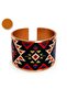 Copper black ivy thick copper ring, adjustable