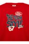 Three Yarns Crew Neck Long Sleeve Printed Sweatshirt - 4