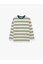 Cotton Crew-Neck Long-Sleeve Striped T-Shirt - 5