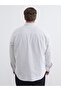Southblue White Large Size Regular Fit Long Sleeve Striped Men's Shirt - 4
