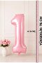 76 cm Pink 1 Number Foil Balloon 1 Piece Birthday Party Organization Decoration - 2