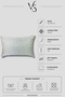 Throw Pillow Cover Patterned Jacquard - Double-Sided with Piping 35X50 cm Cream - 5