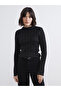 Esvab • Modern & Distinctive Stand Collar Shiny Look Women's Knitwear Sweater - 2