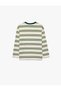 Cotton Crew-Neck Long-Sleeve Striped T-Shirt - 6