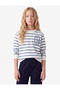 Long Sleeve Crew Neck Printed Striped School Sweatshirt - 2