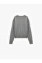 Crew Neck Long Sleeve Diamond Patterned Knitwear Cardigan - 6