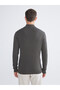 Lcwaikiki Classic Khaki High Collar Men's Knit Sweater - 4