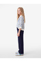 Long Sleeve Crew Neck Printed Striped School Sweatshirt - 3