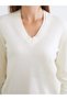 V-Neck Women's Knitwear Sweater - 3