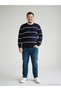 Quality Parts from Çelebi Store Zero Roba Yaka Striped Men's Knitwear Sweater - 3