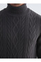 Rmz Gi̇yi̇m Farkiyla Fisherman Roba Collar Men's Knitwear Sweater - 4