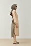 Double Color Hijab Swimsuit Top Camel-Green - 6