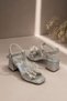 Girls' Heeled Shoes with Butterfly Detail, Glittery, Stylish, New Season Comfortable Evening Dress Shoes - 3