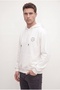 Relaxed Fit Ecru Printed Sweatshirt - 4