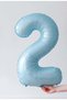 2 Blue Number Foil Balloons 76 cm Helium Compatible Birthday Party Ornament Decoration