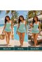 Womens One Piece Swimsuit Less Sleeve Swimsuit Rash Guard Bathing Suit Boyleg Bottom UPF 50+ Surfing Swimwear Built in B Cup Bra - 7