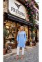 Blue Striped Tunic with Elasticated Sleeves - 7