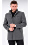 Slim Fit High Collar Long Coat Kaban_ 330 - 3