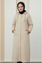Quilted Long Sleeve Hooded Seasonal Coat