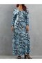 Rochie lunga, Albastru