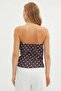 Polka Dot Satin Blouse with Neck Accessory - 8