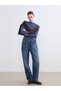 Two Mt Shop Quality Lcw Jeans Indigo Denim Straight Boyfriend High Waist Wide Leg Women's Jean Pants