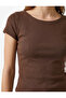 Cotton Slim Fit Boat Neck Short Sleeve Basic T-Shirt - 4