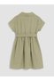 Alita City Lcw Kids Green Plain Girls' Dress with a Difference - 5