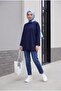 High Waist Straight Leg Jeans with Pockets -Indigo - 5