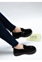 5513 Eren Shoes&Bag Genuine Leather Suede Buckle Detailed Thick Soled Women's Casual Shoes Real Leather Suede Black - 3