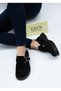 5513 Eren Shoes&Bag Genuine Leather Suede Buckle Detailed Thick Soled Women's Casual Shoes Real Leather Suede Black