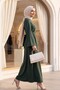 Hakim Collar Belted Dress -Khaki - 5