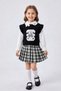 Girls' 3-Piece Set with Scarf, Shirt, Sweater and Skirt