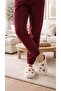 Women's Cream Heart Embroidered Plush House Slippers 3 cm Byndfkb02 - 4
