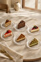 Toscana Pastry Plate Upright Plate - 6-Piece Glass Presentation Plate Pastry Cookie Cake Catering Serving Plate-16 cm - 3