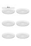 Toscana Pastry Plate Upright Plate - 6-Piece Glass Presentation Plate Pastry Cookie Cake Catering Serving Plate-16 cm - 4