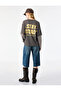 Comfortable Fit Long Sleeve Layered Printed Crew Neck Striped T-Shirt - 4