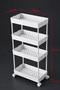 XL Rafata Multi-Purpose Wide Wheel 4-Tier Bathroom Organizer under Cabinet Organizer under Sink Organizer Hanging Shelf Detergent Holder Towel Holder - 6