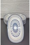 Güral Porcelain Digital Model 6 Pieces 19 cm (Small) Boat Plate