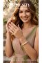 Colorful Satin Enameled Floral Brass Plated Zamak Bracelet - 2