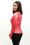 Pomegranate Flower Satin Pleated Shirt - 3