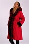 Burgundy Waterproof Hooded Fur Lined Long Coat - 4