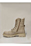 Yldz-52682-1 Beige Genuine Leather Women's Boots Beige - 2