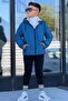 Boy's Hooded Fur Oversize Winter Coat Km4050 - 4