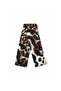 Black Leopard Patterned Viscose Scarf - 100X7 cm