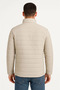Men's Bomber Jacket – Water Repellent Fabric, Quilted Lining, Zipper Closure, Winter – Beige - 2