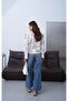 Patterned Bomber Jacket with Hook Closure Detail - 3