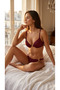 Violet Model V Detailed Support Underwire Bra Set, Women's Lingerie Set, Breathable Micron Fabric, Push Upp - F001 - 6